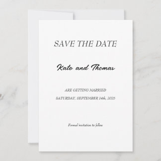 Elegant Modern Calligraphy Minimalist Chic Wedding Save The Date