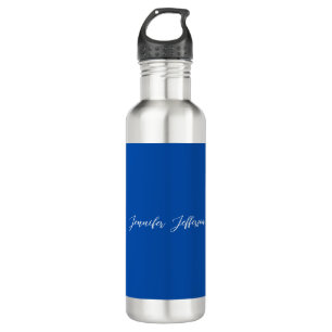 Elegant Modern Calligraphy Name Professional Blue 710 Ml Water Bottle
