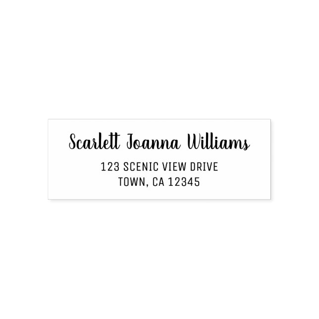 Elegant Modern Calligraphy Name Return Address Self-inking Stamp (Design)