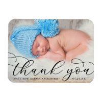 Elegant Modern Calligraphy New Baby Thank You B