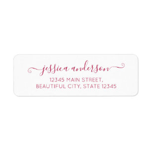 Elegant Modern Calligraphy Script Burgundy Red