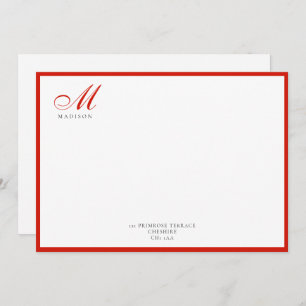 Elegant Modern Calligraphy Script Candy Red Card