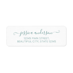 Elegant Modern Calligraphy Script Chic Lake Green