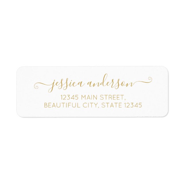Elegant Modern Calligraphy Script Classic Gold (Front)