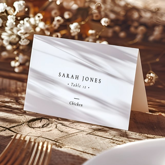 Elegant Modern Calligraphy Script Photo Wedding Place Card (Creator Uploaded)