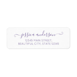 Elegant Modern Calligraphy Script Purple Violet