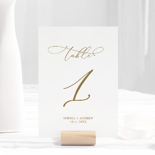 Elegant Modern Calligraphy Table 1 Wedding Number