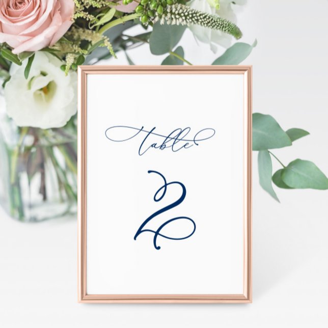 Elegant Modern Calligraphy Table 2 Wedding Number (Creator Uploaded)