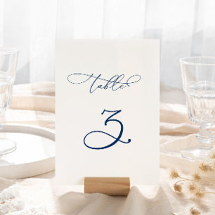 Elegant Modern Calligraphy Table 3 Wedding Number