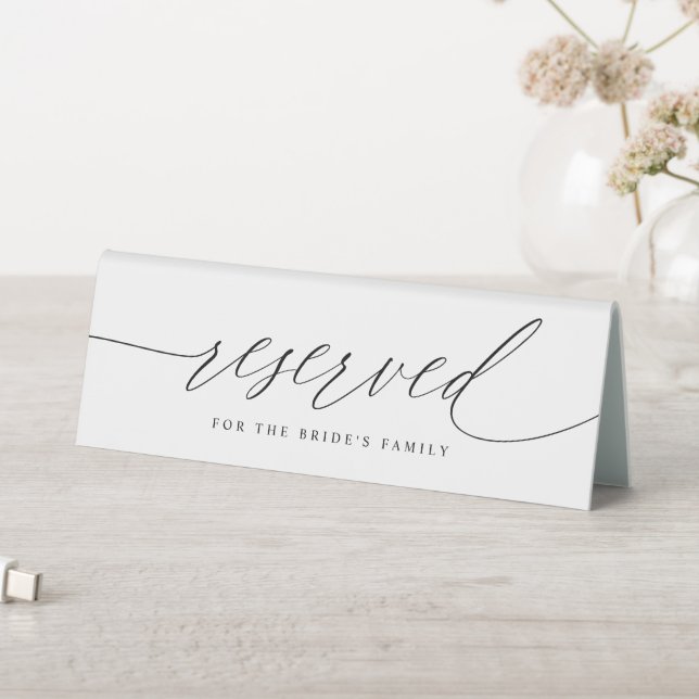 Elegant Modern Calligraphy Wedding Reserved (In SItu (Table))