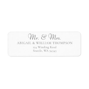 Elegant Modern Calligraphy Wedding Return Address