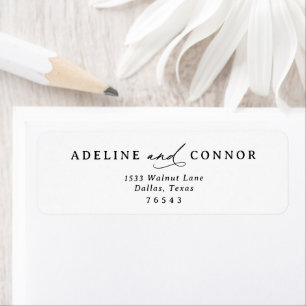 Elegant Modern Calligraphy Wedding Return Address