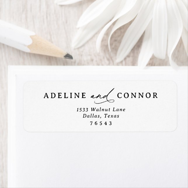 Elegant Modern Calligraphy Wedding Return Address (Insitu)