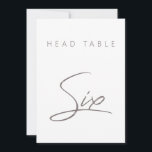 Elegant Modern Calligraphy Wedding Table Number<br><div class="desc">Design features an handwritten font and modern minimalist design. Designed to coordinate with for the «ESSENTIALS» Wedding Invitation Collection. To change details,  click «Personalise». View the collection link on this page to see all of the matching items in this beautiful design or see the collection here: https://bit.ly/3iNzQAD</div>