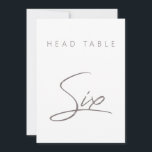 Elegant Modern Calligraphy Wedding Table Number<br><div class="desc">Design features an handwritten font and modern minimalist design. Designed to coordinate with for the «ESSENTIALS» Wedding Invitation Collection. To change details,  click «Personalise». View the collection link on this page to see all of the matching items in this beautiful design or see the collection here: https://bit.ly/3iNzQAD</div>