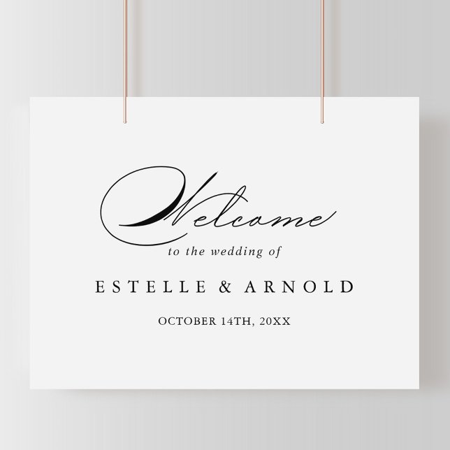 Elegant Modern Calligraphy Wedding Welcome Sign (Creator Uploaded)