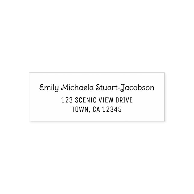 Elegant Modern Casual Contemporary Handwriting  Self-inking Stamp (Design)