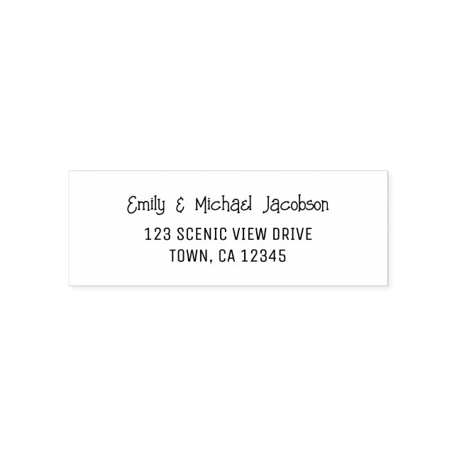 Elegant Modern Casual Handwriting for Couples Self-inking Stamp (Design)