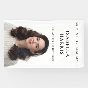 Elegant Modern Celebration of Life Design Banner
