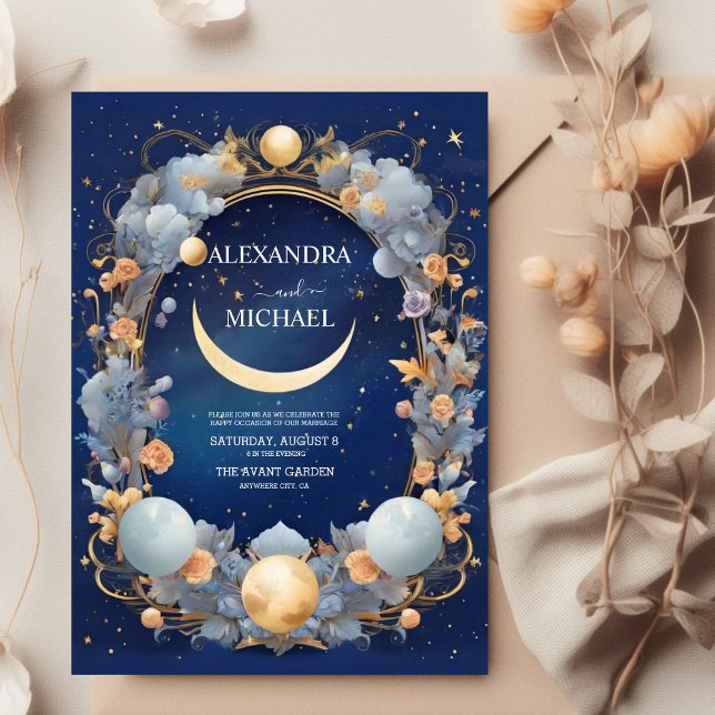 Elegant, Modern Celestial Constellations Wedding Invitation (Creator Uploaded)