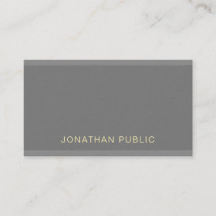 Elegant Modern Charming Professional Plain Luxury Business Card