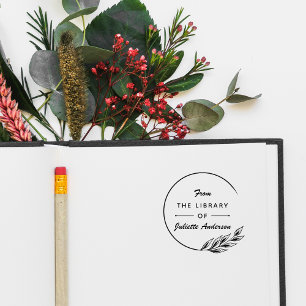 Elegant Modern & Chic Custom From The Library Of Rubber Stamp