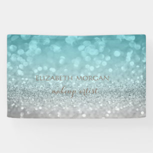 Elegant Modern Chic Glamourous Glittery Bokeh Banner