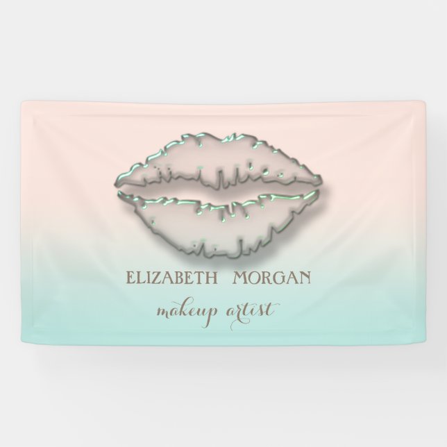 Elegant Modern Chic,Lips Banner (Horizontal)