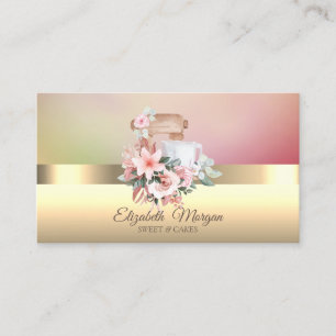 Elegant Modern Chic Mixer Flowers Roses Business Card