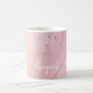 Elegant modern chic ombre rose gold glitter marble coffee mug