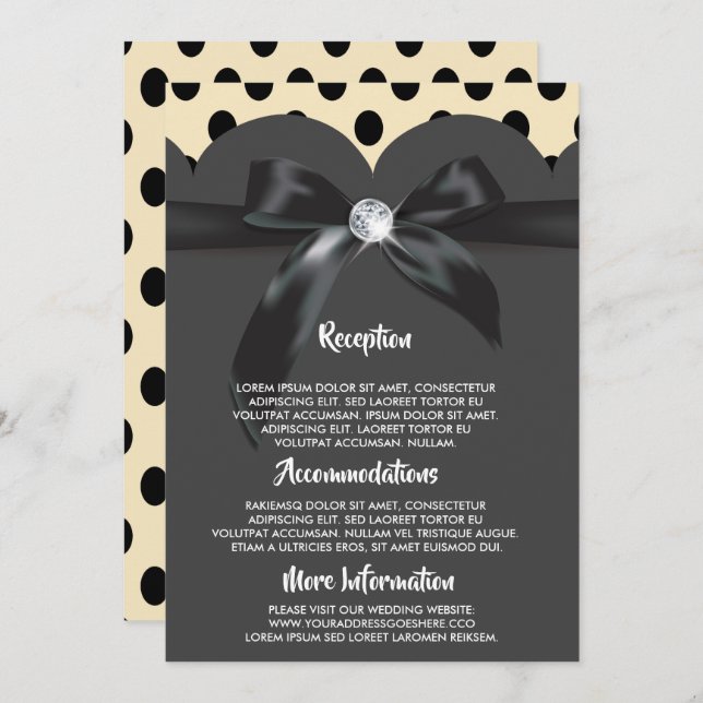 Elegant modern chic ribbon wedding program invitation (Front/Back)