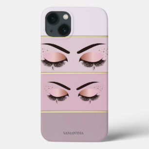 Elegant Modern Chic Striped,Lashes iPhone 13 Case