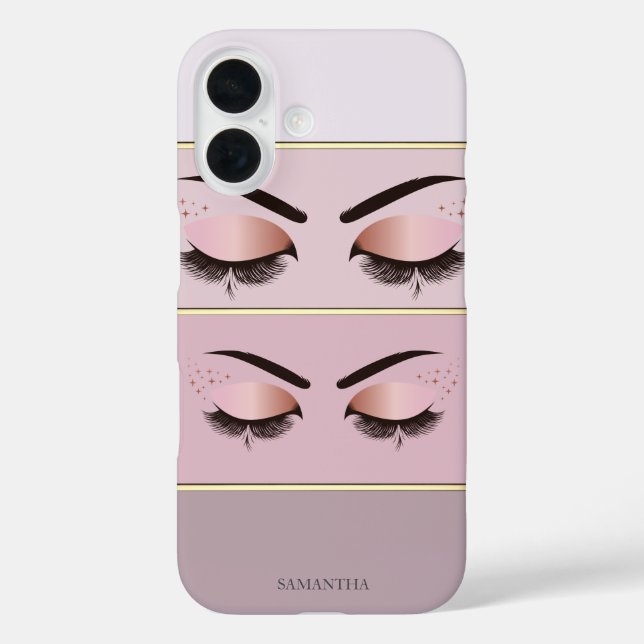 Elegant Modern Chic Striped,Lashes Case-Mate iPhone Case (Back)