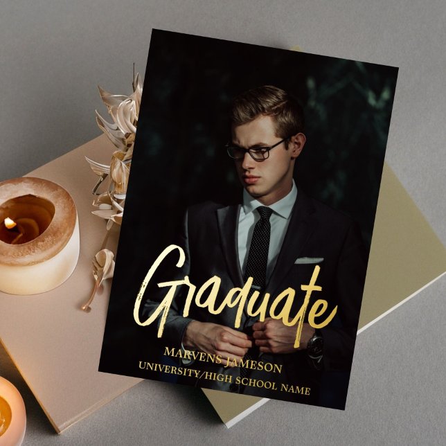 Elegant Modern Chic Typography Graduation Party  (Creator Uploaded)