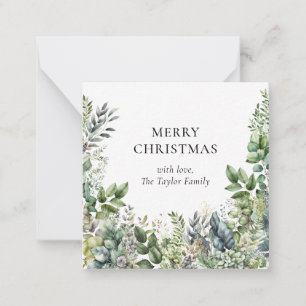 Elegant Modern Christmas Botanical Foliage Card