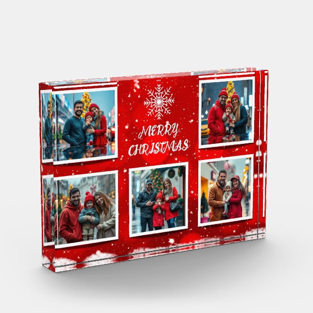 Elegant Modern Christmas Family Photo Design (Left)