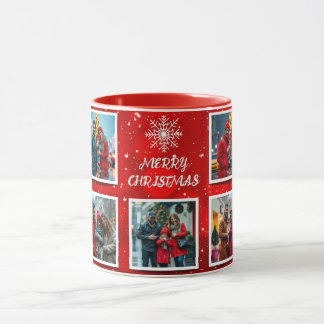 Elegant Modern Christmas Family Photo Design Mug