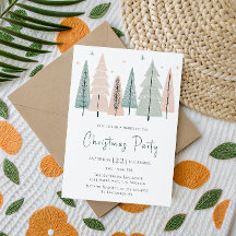 Elegant Modern Christmas Party Invitation         