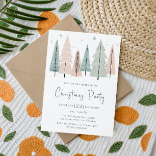 Elegant Modern Christmas Party Invitation