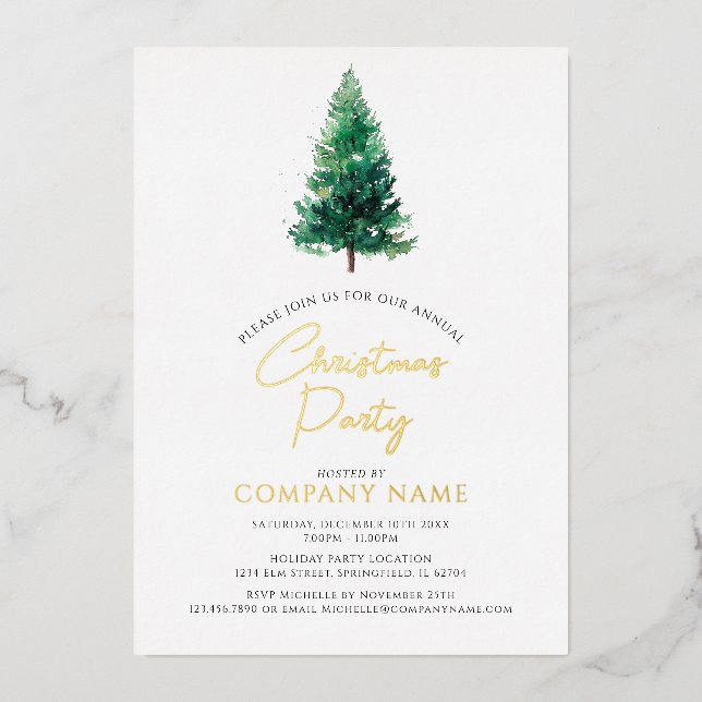 Elegant Modern Christmas Tree Corporate Party (Front)
