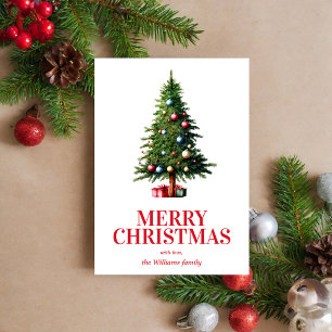 Elegant Modern Christmas Tree Holiday Card