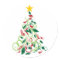 Elegant Modern Christmas tree Illustration