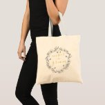 Elegant Modern Classic Floral Gold Wedding Wreath  Tote Bag<br><div class="desc">Branches of white orchids,  hand-drawn in graphite pencil,  adorn this simple but sophisticated,  elegant yet chic wedding wreath design. The hint of gold in the colour of the writing gives this a festive but subdued splash of colour. Look for other designs in the "White Orchid Dream" suite.</div>