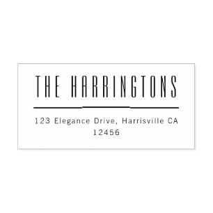 Elegant Modern Classic Rich Return Address Self-inking Stamp