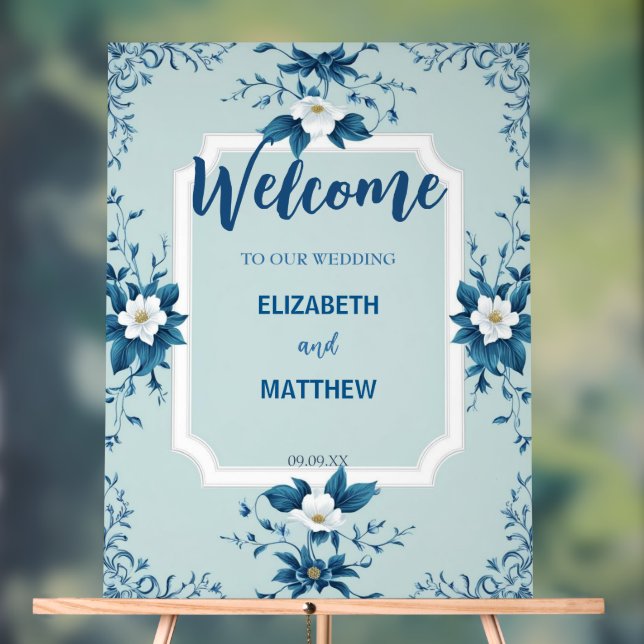 Elegant Modern Classic Script Wedding Acrylic Sign (Neutral)
