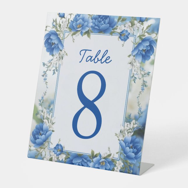 Elegant Modern Classic Script Wedding Pedestal Sign (Front)