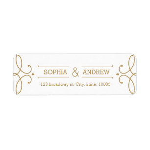 Elegant modern classic vintage return address