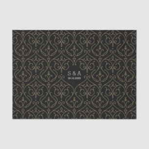 Elegant modern classic vintage wedding monogram tissue paper