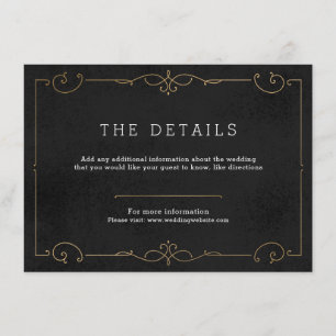 Elegant modern classic wedding detail card