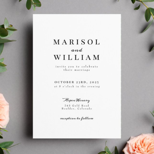 Elegant Modern Classic Wedding Invitation (Creator Uploaded)